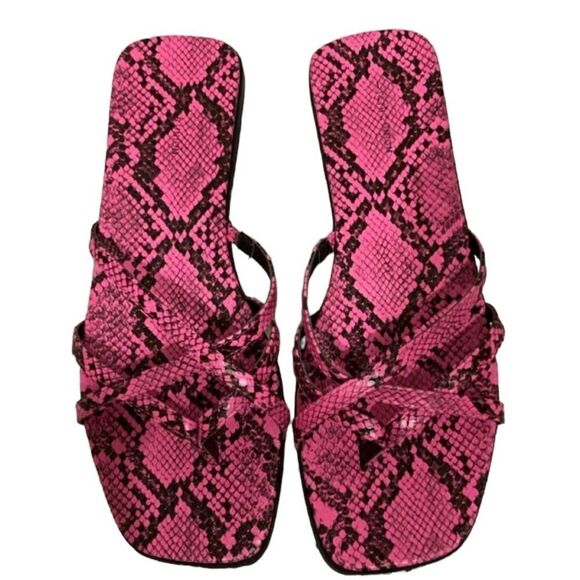 14th & Union pink snakeskin sandals Size 9 NWT - Picture 4 of 5